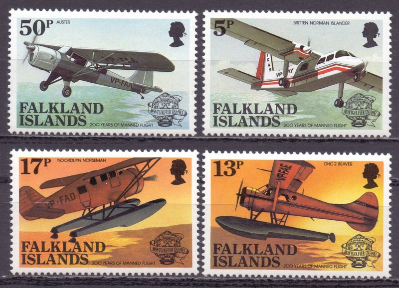 Falkland Islands. 1968. 190-93. Aviation. MNH.