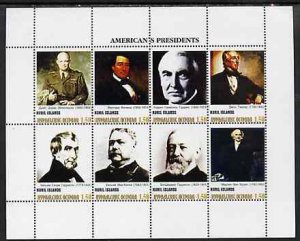 KURIL IS - 1999 - US Presidents #1-Perf 8v Sheet-Mint Never Hinged-Private Issue