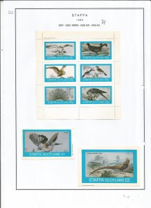 STAFFA - 1982 - Birds - Sheets - Mint Light Hinged - Private Issue