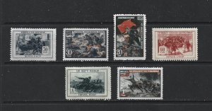 RUSSIA - 1945 RED ARMY SUCCESSES AGAINST GERMANY - SCOTT 974 TO 979 - MH