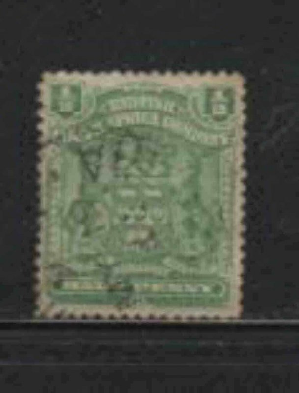 RHODESIA #59 1898 1/2p COAT OF ARMS F-VF USED