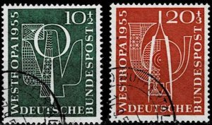 Germany,Sc.#B342-3 used,  Int. Stamp exhibition Westropa 1955, Düsseldorf