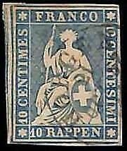 94992eC -   SWITZERLAND - STAMP -  Zumstein # 23 Cc - Very Fine  USED 