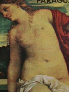​PARAGUAY-PROMOTION SALE-WORLD FAMOUS NUDE ART PAINTING LARGE SIZE STAMP VF