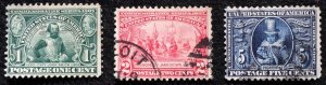 U.S. Used Stamp Scott #328-330 1c/5c Jamestown Set of 3. Choice! Scott: $38.50