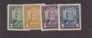 CANADA # 150-156 VF-MNH Missing 1ct & 3cts KGV CROLL ISSUES CAT VALUE $156