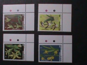 BOTSWANA STAMP 1989 SC#464-7   STAR AND ORCHIDS FLOWER PLANTS MNH STAMP SET.