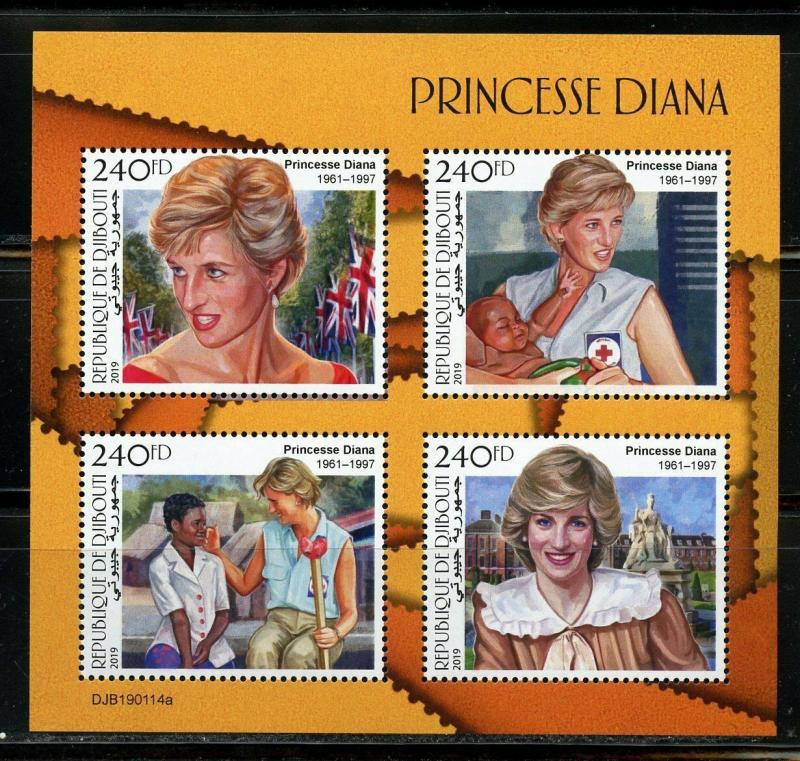 DJIBOUTI  2019 PRINCESS DIANA   SHEET  MINT NH