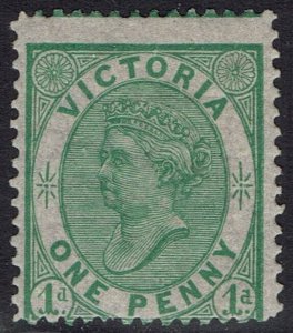 VICTORIA 1878 QV 1D ON DRAB EMERGENCY PAPER