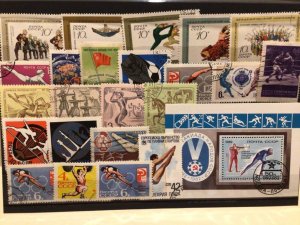 USSR Russia Sport mounted mint & used stamps A13662