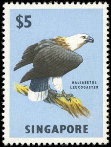 SINGAPORE Scott 69 VF/MLH - 1963 $5 Eagle - Very Light Hinge - Fresh!