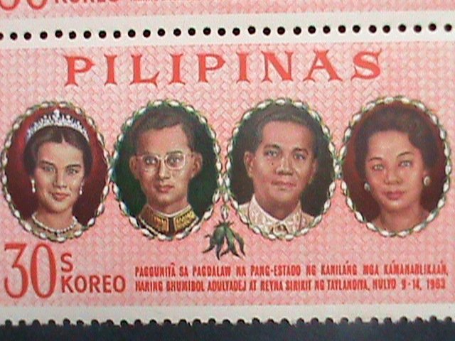 ​PHILIPPINES-1965-SC# 928//930 VISIT OF KING & QUEEN OF THAILAND -MNH BLOCKS-