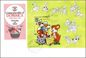 Dominica 869-874 Disney's Set of Three U/A FDCs