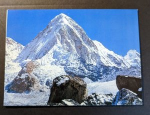 1987 Nepal Commemorative Foldable Postcard Cover Kathmandu Mt Everest Jubilee