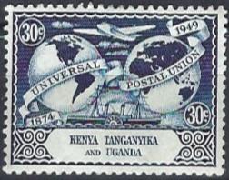 Kenya Tanganyka & Uganda    1949   UPU     30c    mounted mint