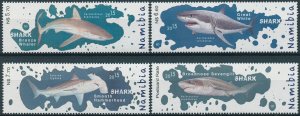 Namibia Stamps 2015 MNH Sharks Whaler Hammerhead Shark Marine Animals 4v Set