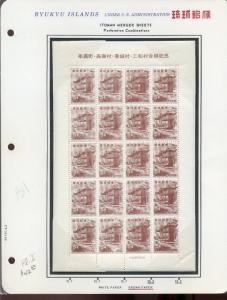 Ryukyu Islands Scott #90 Temple Itoman Merger Stamps & Sheets Specialist Study!!