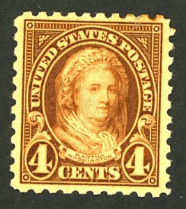 U.S. #585 MINT OG HR