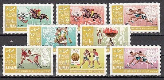 Ajman, Mi cat. 189-196 A. Summer Olympics issue