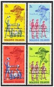 Maldives 278-281, MNH. Mi 285-288. Boy Scouts Jamboree, 1967. Lord Baden-Powell.