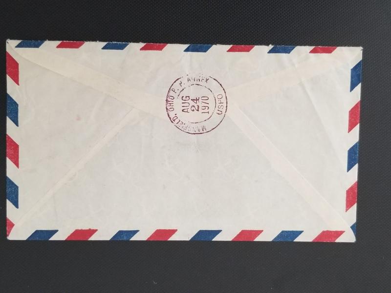 1968 Guatemala Mansfield Ohio Certified Multi Franking Air Mail Business Cover