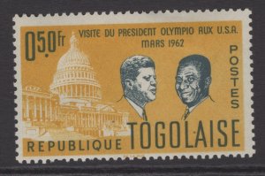 Togo 432 MH 1962 50c yellow Presidential Visit