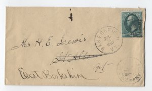 1883 Bakersfield VT 3ct banknote forwarded cover St. Albans [h.4757]