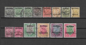 BURMA 1937 SG O1/14 USED Cat £550