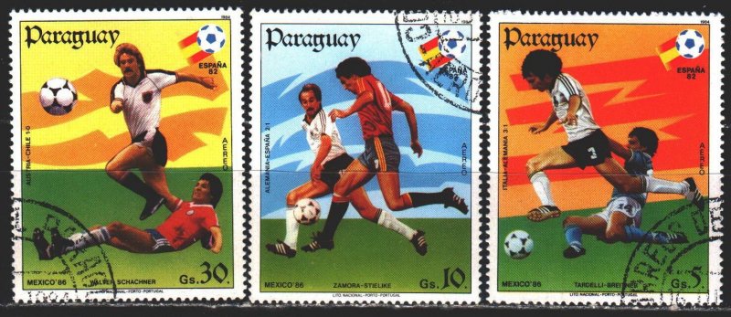 Paraguay. 1984. 3745-47. Spain-82, football. USED.