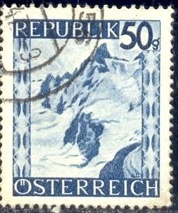 Silvretta Mountains, Vorarlberg, Austria stamp SC#473 Used