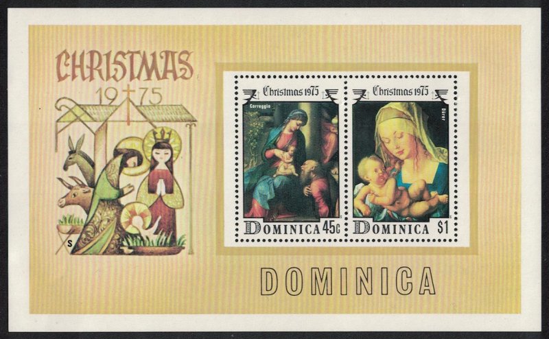 Dominica Christmas 'Virgin and Child' paintings MS SG#MS489