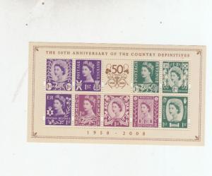 2008 COUNTRY DEFINITIVES MINI SHEET UMM/MNH BELOW FACE VALUE