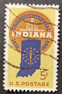 US #1308 Used F/VF 5c Sesquicentennial Indiana 1966 [B55.4.1]