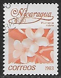 Nicaragua # 1217 - Plumeria - used.....{KBrM}