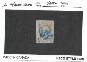5c Franklin, Sc #1, used w/blue canx (64344)