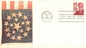 1968 FDC - American Flag - Better Cachet - 15c Holmes Stamp - F25327