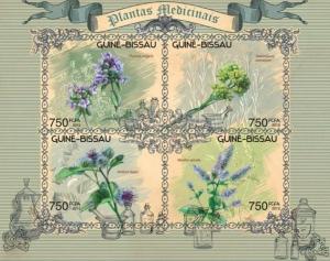 Medical Plants Pflanzen Flowers Flora Medicine Guinea-Bissau MNH stamp sheet
