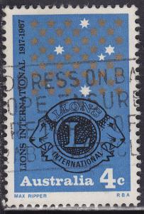 Australia 426 USED 1967 Lions Intl. 50th Anniversary 4c