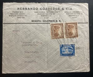 1937 Bogota Colombia Commercial Cover To Nuremberg Germany