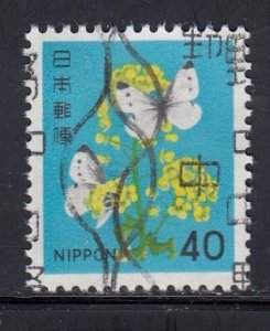 Japan 1980 Sc#1416 Flower and butterfly: Brassica napus and Pieris rapae Used