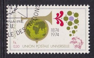 United Nations  Geneva  #39 cancelled 1974 UPU anniversary 30c