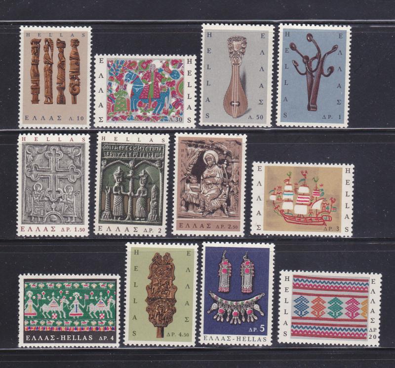 Greece 864-875 Set MH Popular Art