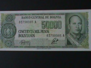 ​BOLIVIA-1984-CENTRAL BANK $50000 PESOS-BOLIVIANOS.UNCIRULATED NOTE-VERY FINE