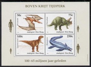 NETHERLANDS, DEN HAAG - 1994 - Dinosaurs - Perf 4v Sheet - Mint Never Hinged