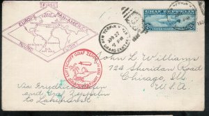 USA #C15 Very Fine Used On Graf Zeppelin Cover Flown Friedrichshafen