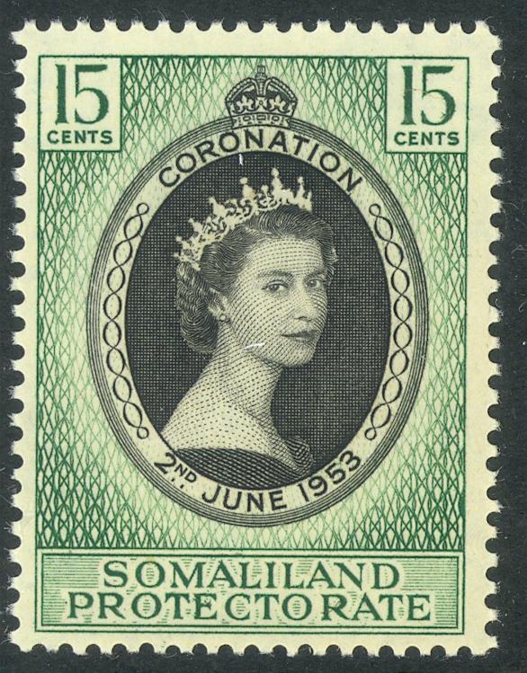 SOMALILAND PROTECTORATE 1953 QE2 CORONATION Issue Scott No. 127 MNH