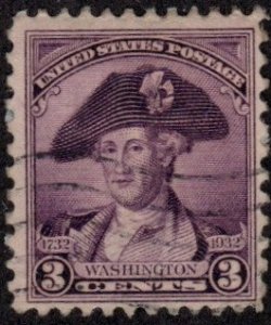 United States 708 - Used - 3c George Washington (1932)