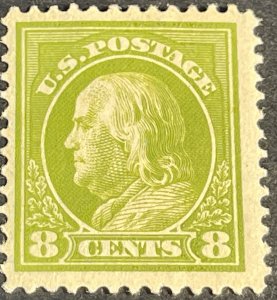 U.S.# 414-MINT/HINGED--PALE OLIVE GREEN--1912