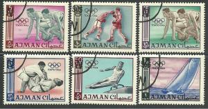 Ajman #27-36, Olympic Sports, Used**-