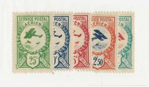 France 1923 (October) Amiens airmail semi postal set of 5 OG / MH  VF